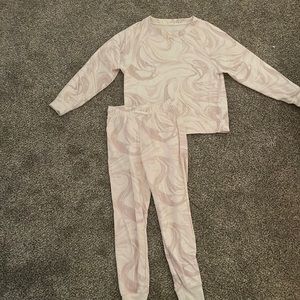 GAP purple marbled loungewear/pajama set kids